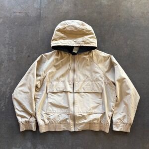 Vintage Walls Master Made Hooded Work Jacket Cropped Boxy Tan Size M
